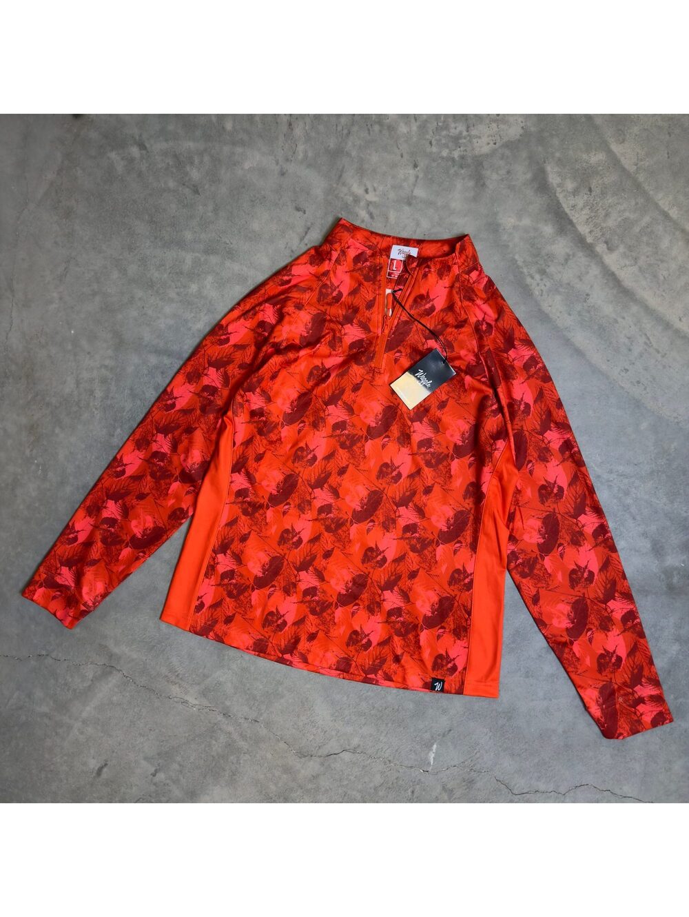 NWT Waggle Spiced Quarter-Zip Pullover Womens L Orange Golf